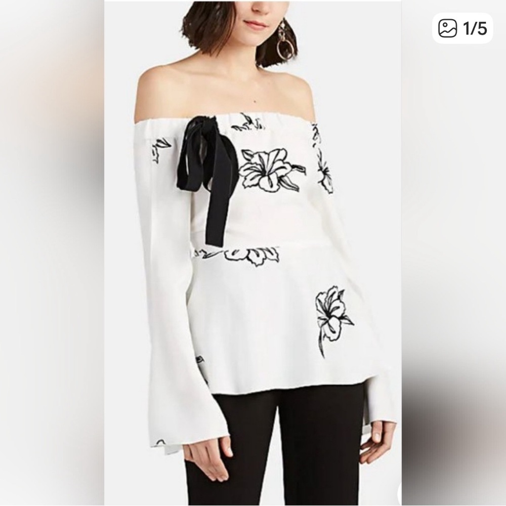 Derek Lam 10 Crosby off shoulder beautiful dressy top - Picture 1 of 7